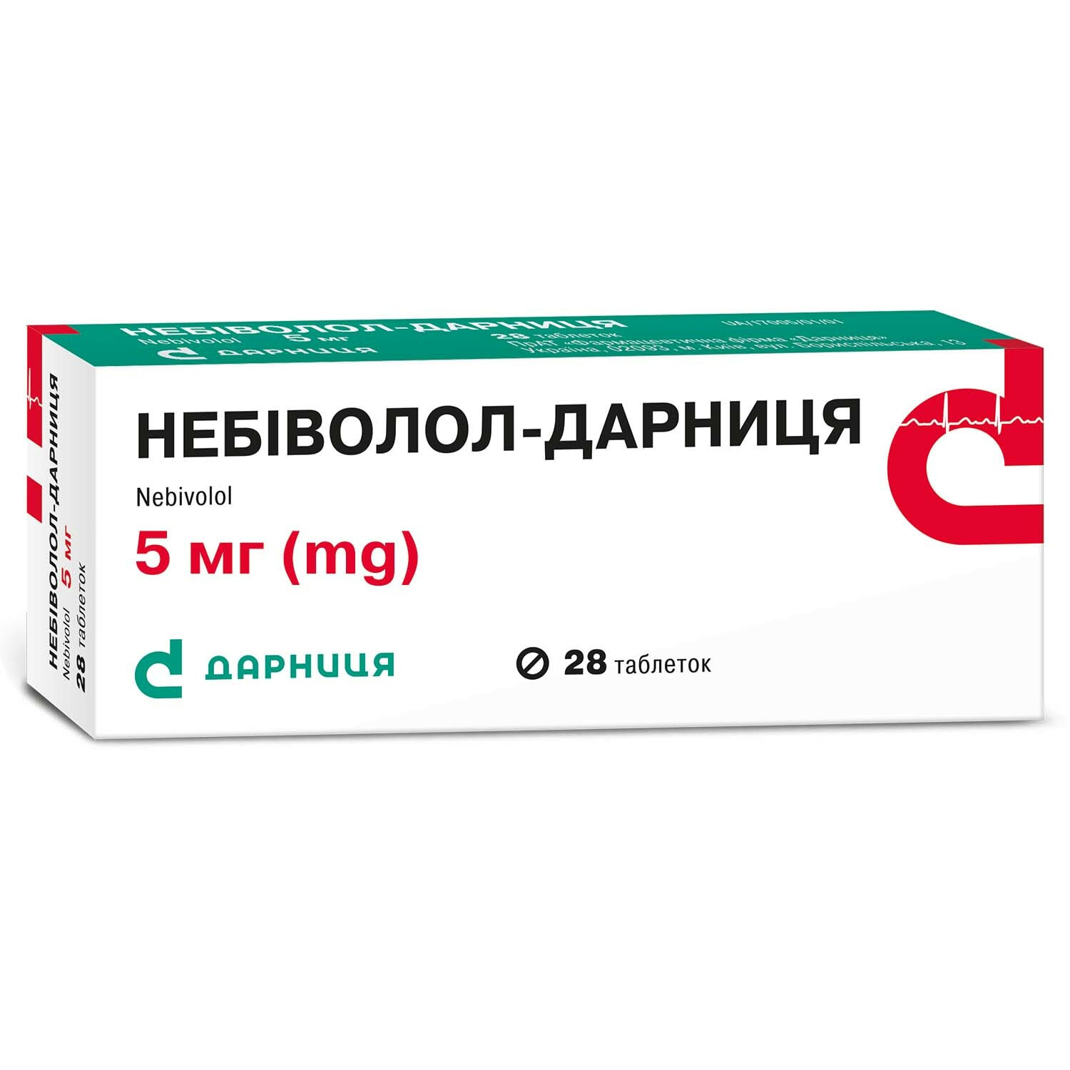 Небіволол-Дарниця таблетки по 5 мг №28